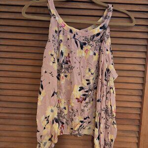 Blush pink off the shoulder top